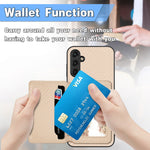 Custodia per telefono con borsa a portafoglio per carte magnetiche in fibra di carbonio, For Samsung Galaxy A34 5G