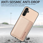 Custodia per telefono con borsa a portafoglio per carte magnetiche in fibra di carbonio, For Samsung Galaxy A34 5G
