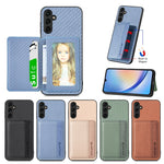 Custodia per telefono con borsa a portafoglio per carte magnetiche in fibra di carbonio, For Samsung Galaxy A34 5G
