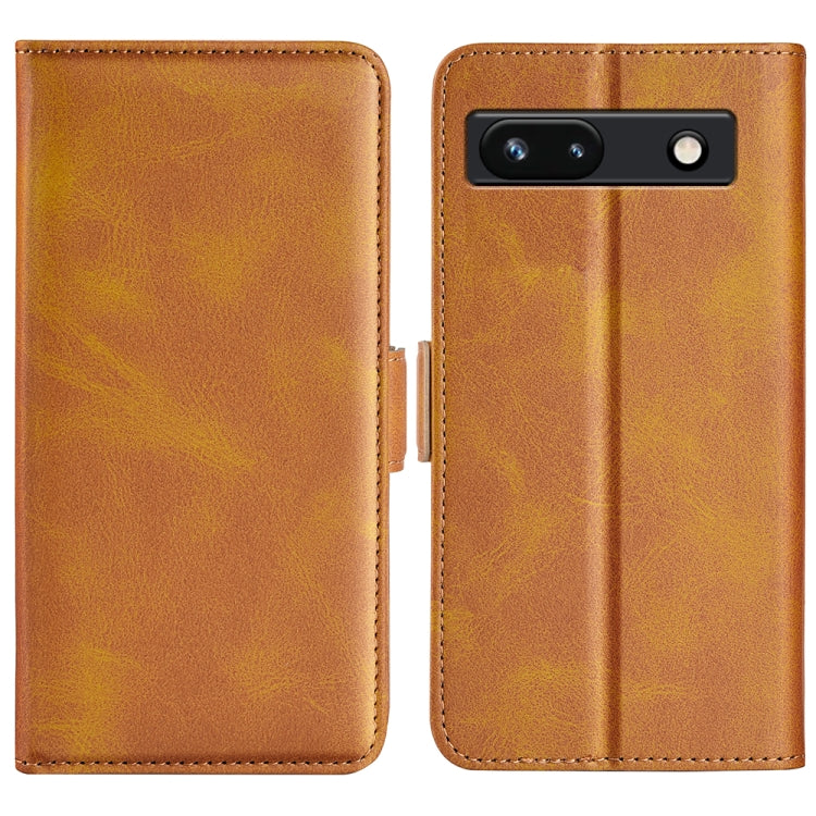 Per Google Pixel 7a Custodia per telefono in pelle con fibbia magnetica a doppio lato, For Google Pixel 7a