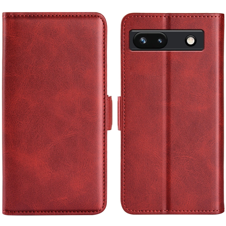 Per Google Pixel 7a Custodia per telefono in pelle con fibbia magnetica a doppio lato, For Google Pixel 7a