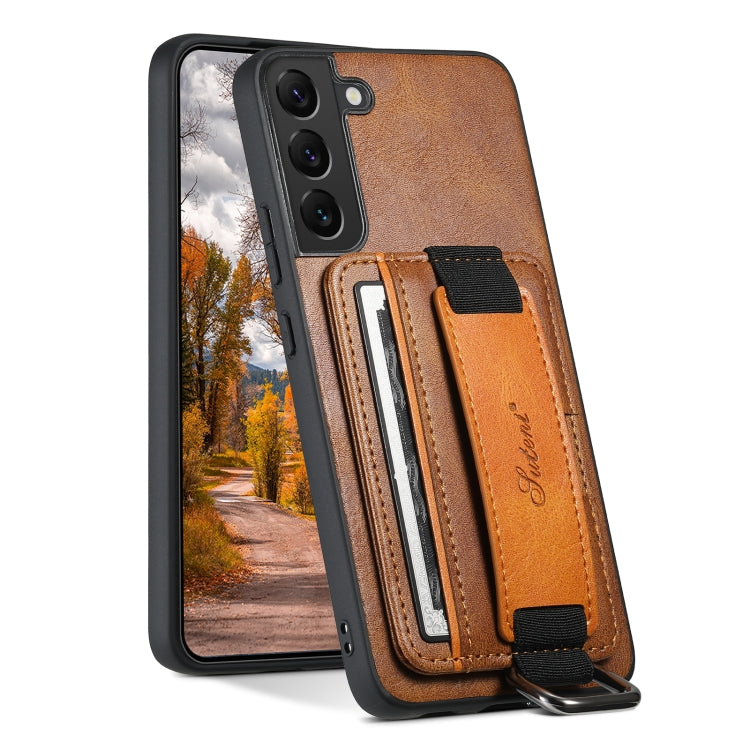 Custodia per telefono in PU con supporto per cinturino da polso per portafoglio per carte Suteni H13, For Samsung Galaxy S23 FE 5G, For Samsung Galaxy A54 5G, For Samsung Galaxy S23 Ultra 5G, For Samsung Galaxy S23+ 5G, For Samsung Galaxy S23 5G       ...