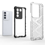 Custodia per telefono a nido d'ape antiurto per vivo V27 / V27 Pro, For vivo V27 / V27 Pro, For vivo V27e