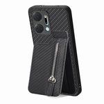 Custodia per telefono con cerniera verticale in fibra di carbonio, For Honor X7A, For Honor X8A, For Samsung Galaxy A22 5G, For Honor X9A