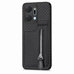 Custodia per telefono con cerniera verticale in fibra di carbonio, For Honor X7A, For Honor X8A, For Samsung Galaxy A22 5G, For Honor X9A