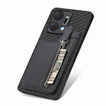 Custodia per telefono con cerniera verticale in fibra di carbonio, For Honor X7A, For Honor X8A, For Samsung Galaxy A22 5G, For Honor X9A