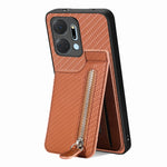 Custodia per telefono con cerniera verticale in fibra di carbonio, For Honor X7A, For Honor X8A, For Samsung Galaxy A22 5G, For Honor X9A