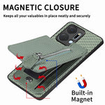 Custodia per telefono con cerniera verticale in fibra di carbonio, For Honor X7A, For Honor X8A, For Samsung Galaxy A22 5G, For Honor X9A