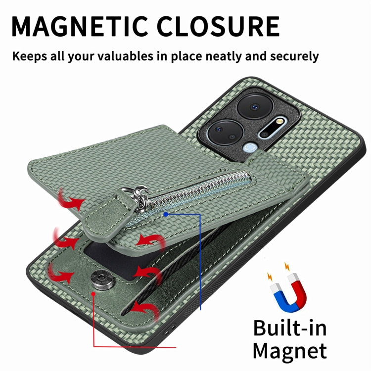Custodia per telefono con cerniera verticale in fibra di carbonio, For Honor X7A, For Honor X8A, For Samsung Galaxy A22 5G, For Honor X9A