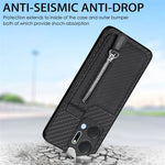 Custodia per telefono con cerniera verticale in fibra di carbonio, For Honor X7A, For Honor X8A, For Samsung Galaxy A22 5G, For Honor X9A