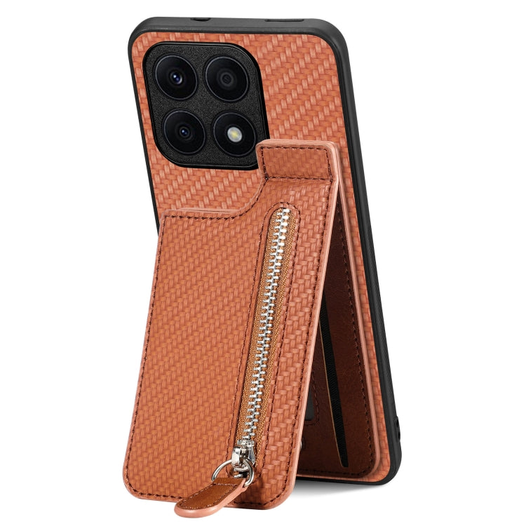 Custodia per telefono con cerniera verticale in fibra di carbonio, For Honor X7A, For Honor X8A, For Samsung Galaxy A22 5G, For Honor X9A