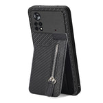 Custodia per telefono con cerniera verticale in fibra di carbonio, For Samsung Galaxy A32 5G, For Xiaomi Poco X4 Pro 5G