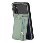 Custodia per telefono con cerniera verticale in fibra di carbonio, For Samsung Galaxy A32 5G, For Xiaomi Poco X4 Pro 5G