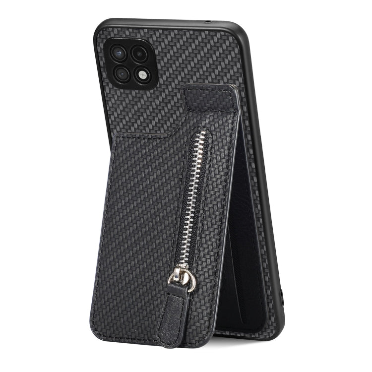 Custodia per telefono con cerniera verticale in fibra di carbonio, For Honor X7A, For Honor X8A, For Samsung Galaxy A22 5G, For Honor X9A
