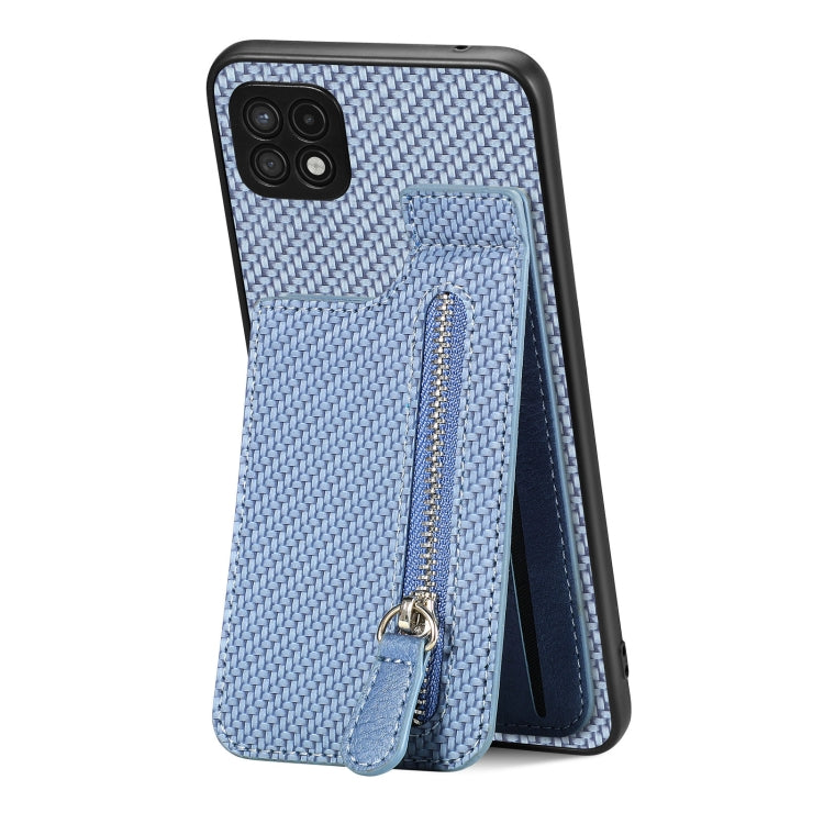 Custodia per telefono con cerniera verticale in fibra di carbonio, For Honor X7A, For Honor X8A, For Samsung Galaxy A22 5G, For Honor X9A