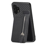 Custodia per telefono con cerniera verticale in fibra di carbonio, For Samsung Galaxy A32 5G, For Xiaomi Poco X4 Pro 5G