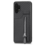 Custodia per telefono con cerniera verticale in fibra di carbonio, For Samsung Galaxy A32 5G, For Xiaomi Poco X4 Pro 5G