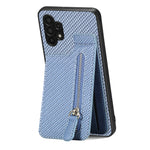 Custodia per telefono con cerniera verticale in fibra di carbonio, For Samsung Galaxy A32 5G, For Xiaomi Poco X4 Pro 5G
