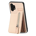 Custodia per telefono con cerniera verticale in fibra di carbonio, For Samsung Galaxy A32 5G, For Xiaomi Poco X4 Pro 5G