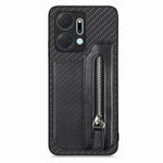 Custodia per cellulare a portafoglio con cerniera orizzontale in fibra di carbonio, For Honor X7A, For Honor X8A, For Xiaomi Poco X4 Pro 5G, For Samsung Galaxy A22 5G