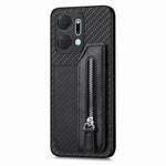 Custodia per cellulare a portafoglio con cerniera orizzontale in fibra di carbonio, For Honor X7A, For Honor X8A, For Xiaomi Poco X4 Pro 5G, For Samsung Galaxy A22 5G
