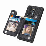 Custodia per cellulare a portafoglio con cerniera orizzontale in fibra di carbonio, For Honor X7A, For Honor X8A, For Xiaomi Poco X4 Pro 5G, For Samsung Galaxy A22 5G