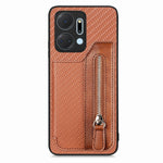 Custodia per cellulare a portafoglio con cerniera orizzontale in fibra di carbonio, For Honor X7A, For Honor X8A, For Xiaomi Poco X4 Pro 5G, For Samsung Galaxy A22 5G