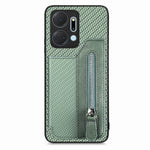 Custodia per cellulare a portafoglio con cerniera orizzontale in fibra di carbonio, For Honor X7A, For Honor X8A, For Xiaomi Poco X4 Pro 5G, For Samsung Galaxy A22 5G