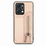Custodia per cellulare a portafoglio con cerniera orizzontale in fibra di carbonio, For Honor X7A, For Honor X8A, For Xiaomi Poco X4 Pro 5G, For Samsung Galaxy A22 5G
