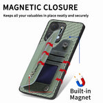 Custodia per cellulare a portafoglio con cerniera orizzontale in fibra di carbonio, For Honor X7A, For Honor X8A, For Xiaomi Poco X4 Pro 5G, For Samsung Galaxy A22 5G