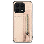 Custodia per cellulare a portafoglio con cerniera orizzontale in fibra di carbonio, For Honor X7A, For Honor X8A, For Xiaomi Poco X4 Pro 5G, For Samsung Galaxy A22 5G