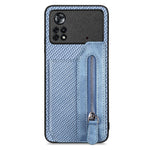 Custodia per cellulare a portafoglio con cerniera orizzontale in fibra di carbonio, For Honor X7A, For Honor X8A, For Xiaomi Poco X4 Pro 5G, For Samsung Galaxy A22 5G