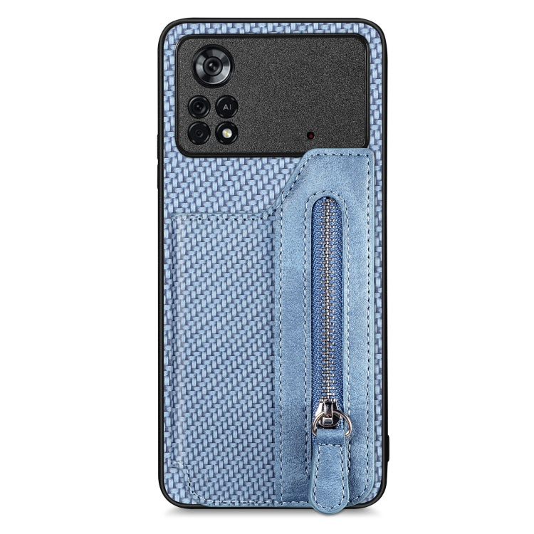 Custodia per cellulare a portafoglio con cerniera orizzontale in fibra di carbonio, For Honor X7A, For Honor X8A, For Xiaomi Poco X4 Pro 5G, For Samsung Galaxy A22 5G