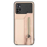 Custodia per cellulare a portafoglio con cerniera orizzontale in fibra di carbonio, For Honor X7A, For Honor X8A, For Xiaomi Poco X4 Pro 5G, For Samsung Galaxy A22 5G