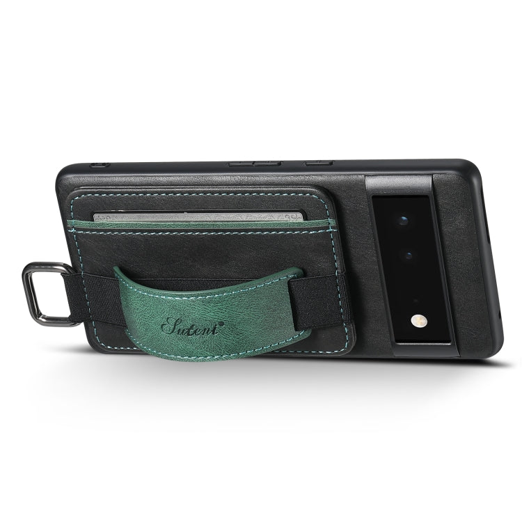 Custodia per telefono in PU con supporto per cinturino da polso per portafoglio per carte Suteni H13, For Googel Pixel 6, For Googel Pixel 6 Pro, For Googel Pixel 6a, For Googel Pixel 7 5G, For Googel Pixel 7 Pro 5G, For Googel Pixel 7a