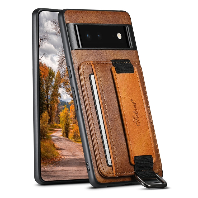 Custodia per telefono in PU con supporto per cinturino da polso per portafoglio per carte Suteni H13, For Googel Pixel 6, For Googel Pixel 6 Pro, For Googel Pixel 6a, For Googel Pixel 7 5G, For Googel Pixel 7 Pro 5G, For Googel Pixel 7a