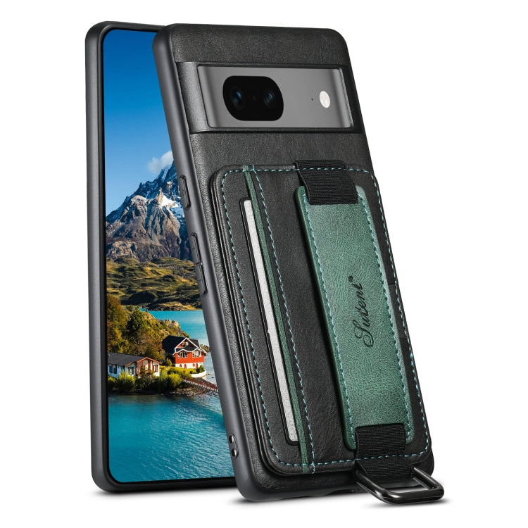 Custodia per telefono in PU con supporto per cinturino da polso per portafoglio per carte Suteni H13, For Googel Pixel 6, For Googel Pixel 6 Pro, For Googel Pixel 6a, For Googel Pixel 7 5G, For Googel Pixel 7 Pro 5G, For Googel Pixel 7a