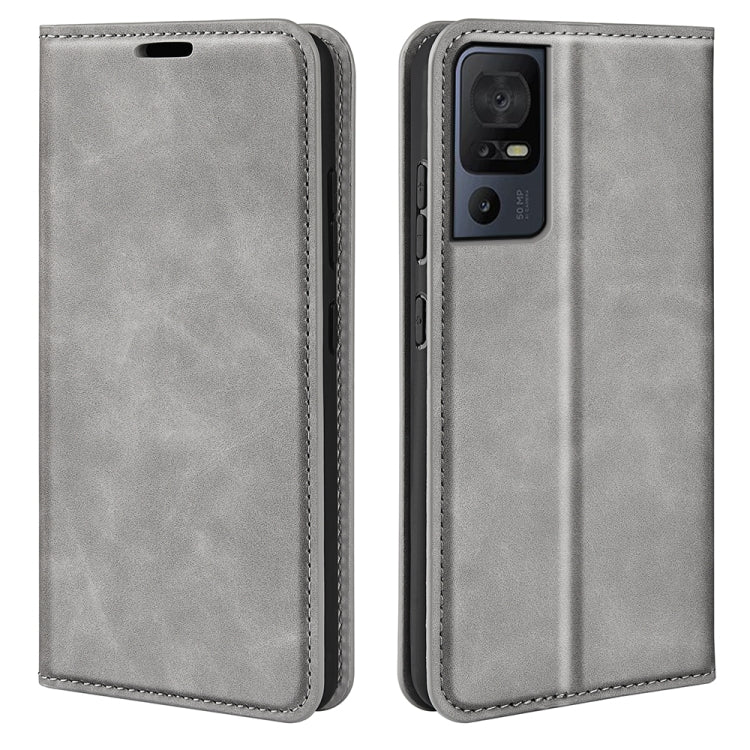 Per TCL 40 SE Custodia per telefono in pelle con aspirazione magnetica retro-pelle, For TCL 40 SE
