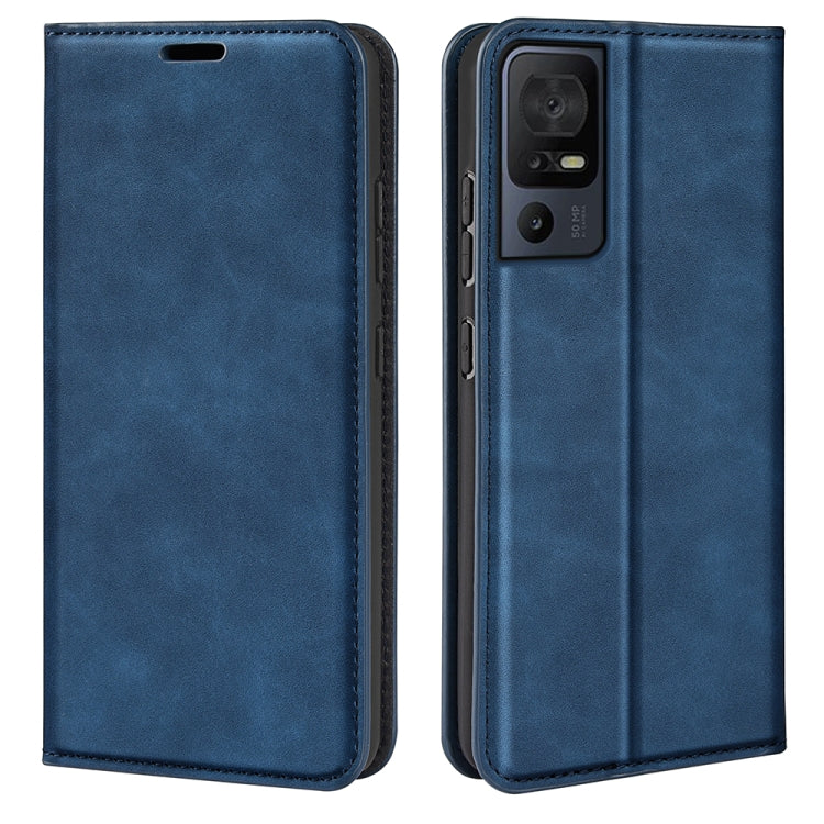 Per TCL 40 SE Custodia per telefono in pelle con aspirazione magnetica retro-pelle, For TCL 40 SE