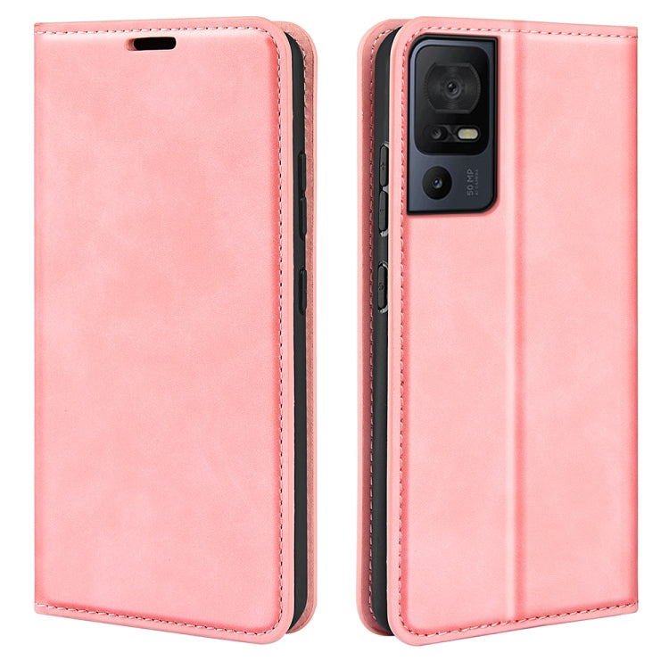 Per TCL 40 SE Custodia per telefono in pelle con aspirazione magnetica retro-pelle, For TCL 40 SE