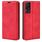 Per TCL 40 SE Custodia per telefono in pelle con aspirazione magnetica retro-pelle, For TCL 40 SE