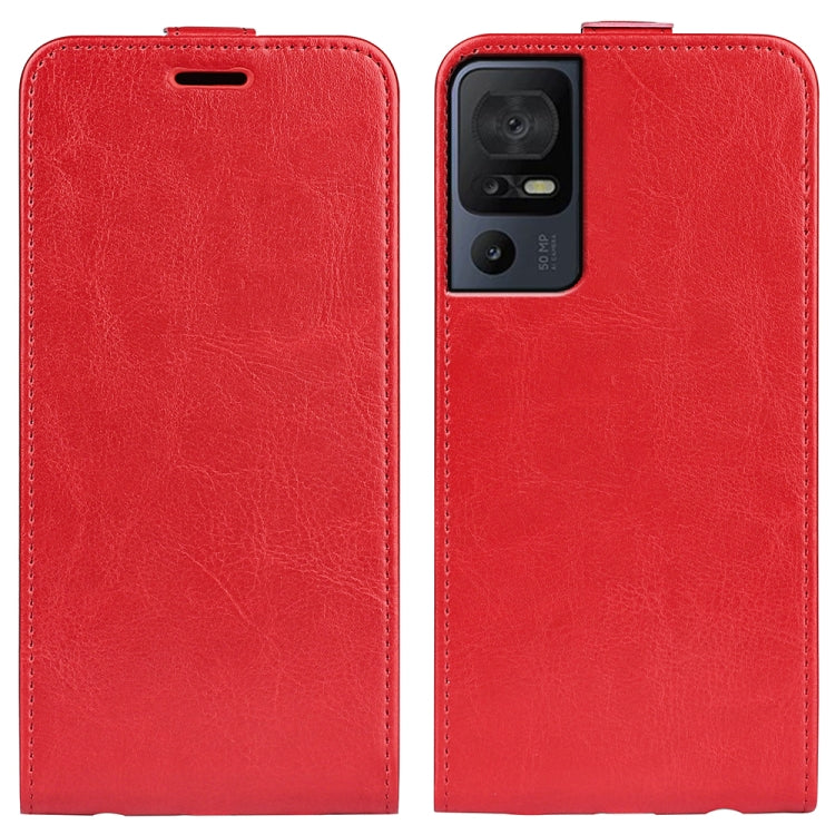 Per TCL 40 SE R64 Custodia per telefono in pelle con vibrazione verticale Texture, For TCL 40 SE