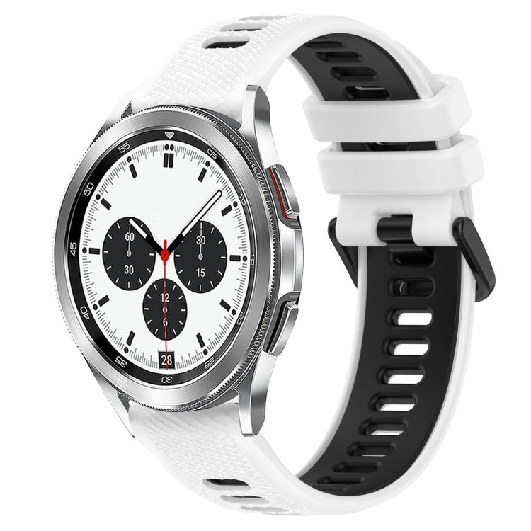 Cinturino sportivo in silicone bicolore da 20 mm, For Samsung  Galaxy Watch4 Classic 42mm, For Samsung  Galaxy Watch4 Classic 46mm