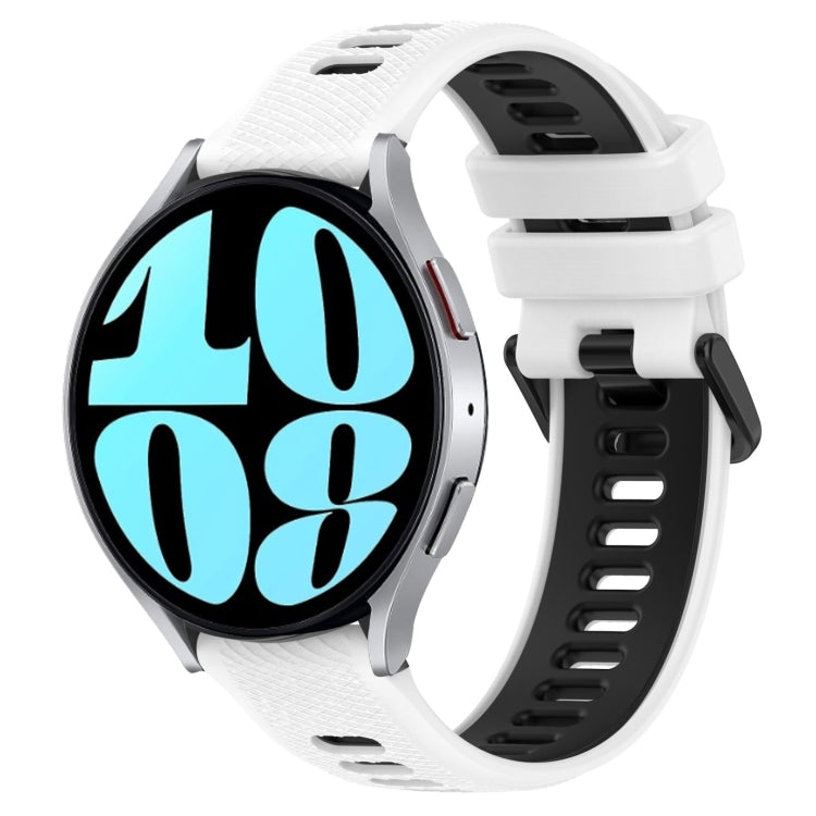Cinturino sportivo in silicone bicolore da 20 mm, For Samsung Galaxy Watch 6 40mm, For Samsung Galaxy Watch 6 Classic 43mm