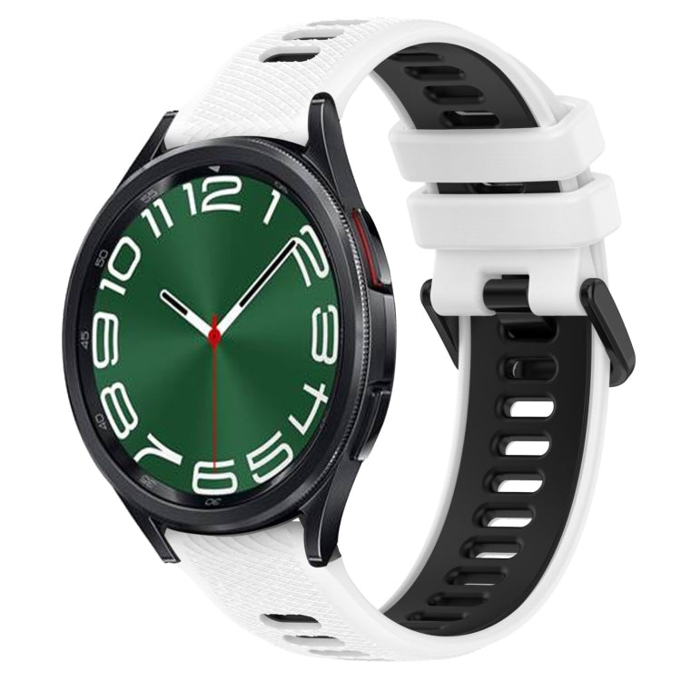 Cinturino sportivo in silicone bicolore da 20 mm, For Samsung Galaxy Watch 6 Classic 47mm, For Samsung Galaxy Watch5 44mm