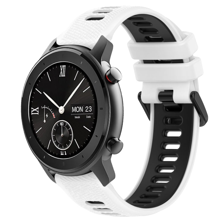 Cinturino sportivo in silicone bicolore da 20 mm, For Amazfit GTR 42mm, For Amazfit Pop Pro