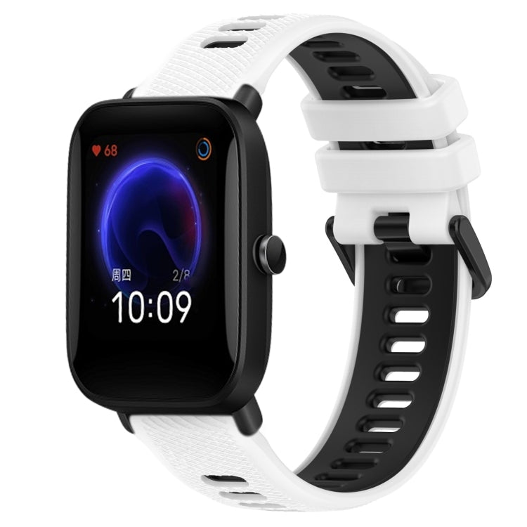 Cinturino sportivo in silicone bicolore da 20 mm, For Amazfit Pop, For Amazfit GTS 4 Mini
