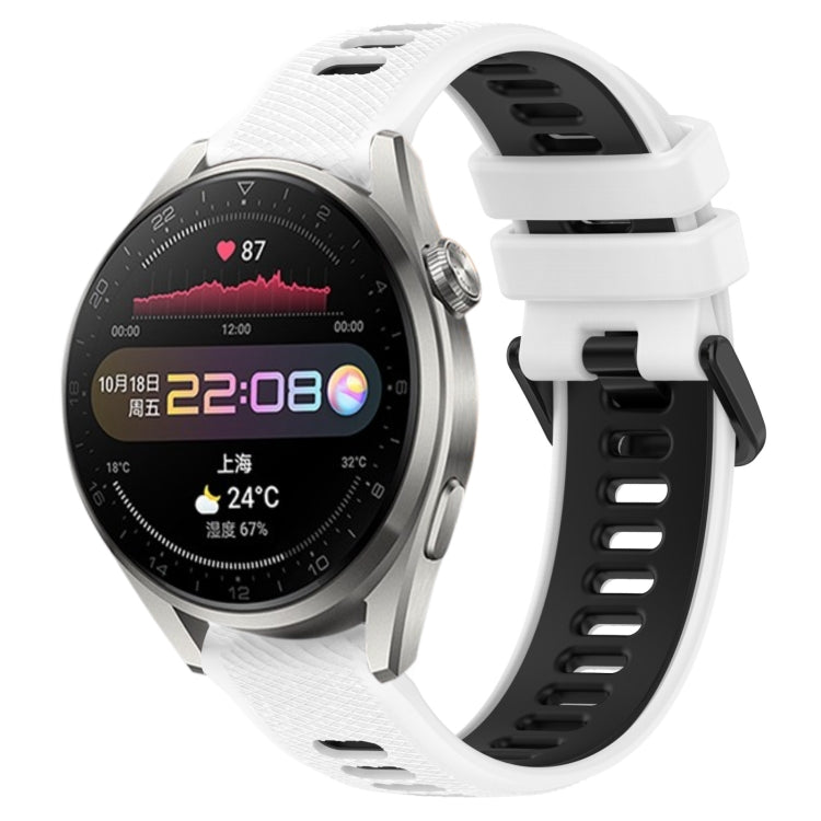 Cinturino sportivo in silicone bicolore da 22 mm, For Huawei Watch 3 Pro, For Huawei GT2 Pro