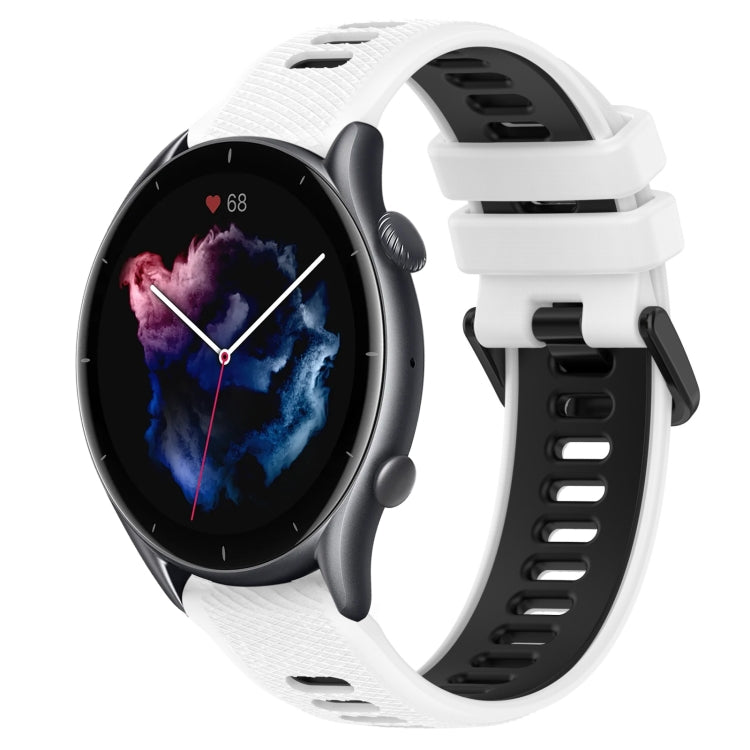 Cinturino sportivo in silicone bicolore da 22 mm, For Amazfit GTR 3, For Amazfit GTR 3 Pro