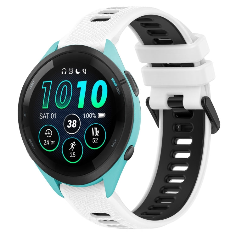 Cinturino sportivo in silicone bicolore da 22 mm, For Garmin Forerunner 265, For Garmin Forerunner 255